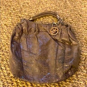 Michael Kors leather snakeskin bag